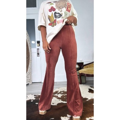 Women's Can't Relate Velvet Flare Pants - Everyday Chic Boutique