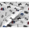 Tadpoles 3-Piece Gamer Sheet Set for Kids - 1 Twin Flat Sheet, Twin Fitted Sheet & Queen Pillowcase, Bed Sheet - Game Controllers - 2 of 4