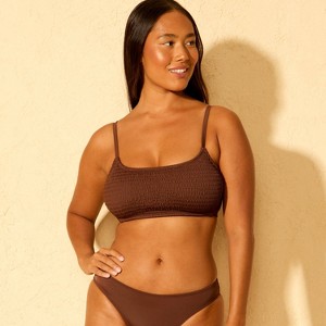 Women's Smocked Bralette Bikini Top - Wild Fable™ - 1 of 3