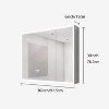 HBEZON Medicine Cabinet with Mirrors and Lights, Wall Mount Lighted Bathroom Cabinet, Defogger, Dimmable, Aluminum, Silver - 2 of 4