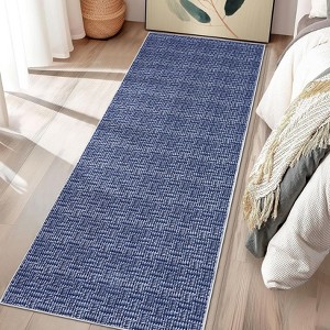 Large Washable Rug for Living Room Non Slip Modern Solid Area Rugs Braided Print Carpet Indoor Throw Floor Cover Farmhouse Accent Carpet - 1 of 4