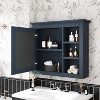 NicBex Bathroom Wall Mount Storage Cabinet Mirror Medicine Cabinet with Single Door & 3 Open Shelves - 4 of 4