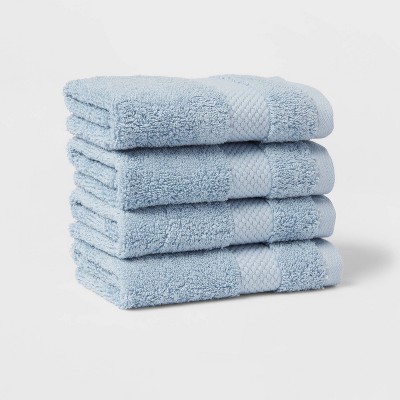 4pc Performance Plus Washcloths Light Blue - Threshold™