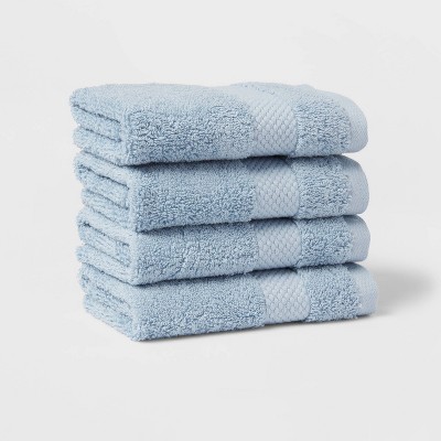 4pc Performance Plus Washcloths Navy Striped - Threshold™ : Target