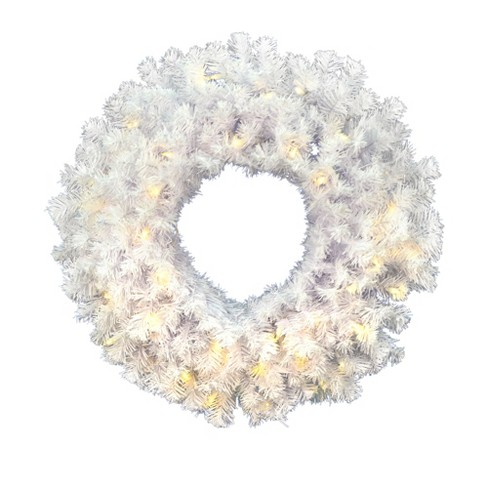 Vickerman Artificial Crystal White Wreath - image 1 of 2