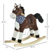 Cesicia Plush Cowboy Rocking Horse, Wooden Ride-On Toy, Wild West Fun, Brown, for 3-6 Years - 4 of 4
