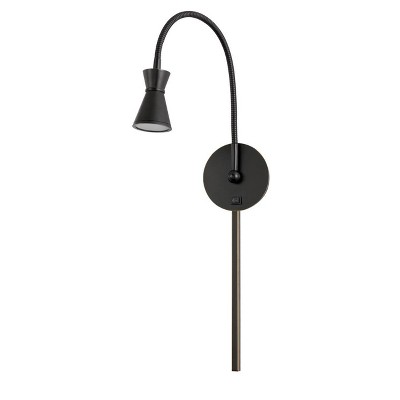 4.75" Integrated LED Acerra Gooseneck Wall lamp Dark Bronze - Cal Lighting