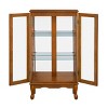 Syemin Decorative Storage Cabinets Accent Storage Cabinet, Curio Cabinet, Curio Diapaly Cabinet with Adjustable Shelves, Brown, 26"*11.75"*43.5" - 3 of 4