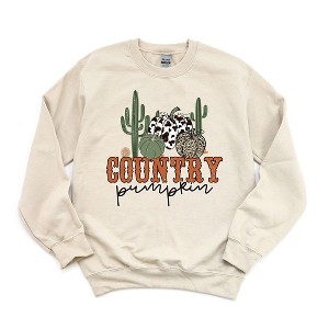 Simply Sage Market Women's Graphic Sweatshirt Country Pumpkin Cactus - 1 of 2