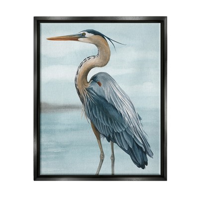 Stupell Industries Heron Bird on BeachFloater Canvas Wall Art
