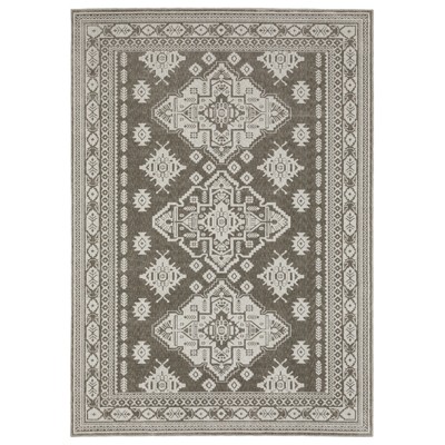 Oriental Weavers Intrigue INT06 Grey/ Grey Indoor Area Rug - 3'10" x 5'5"