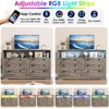 Dresser Chests of Drawers, Wooden 6 Drawer Dresser for Bedroom with Led Light, 55" Wide Wood Dresser with Large Capacity Storage - 4 of 4