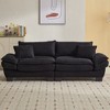 NicBex Upholstered Loveseat Couch Modern Corduroy Fabric Sofa Couch with Deep Seat and 2 Pillows for Living Room,Apartment,Black - 4 of 4