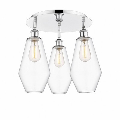 Cindyrella - 3 Light Flush Mount In Industrial Style-14.5 Inches Tall and 18.75 Inches Wide