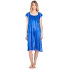 Casual Nights Women's Cap Sleeve Flower Silky Tricot Nightgown - 2 of 4