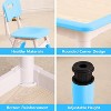 Acekool Kids Table and 4 Chair Set, Height Adjustable Activity Table for Ages 2-10, Toddler Art Desk, Classroom Home - 2 of 4