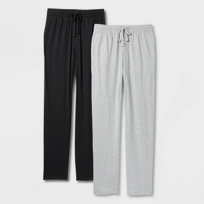 Hanes Premium Men's 2pk Woven Sleep Pajama Pants With Knit