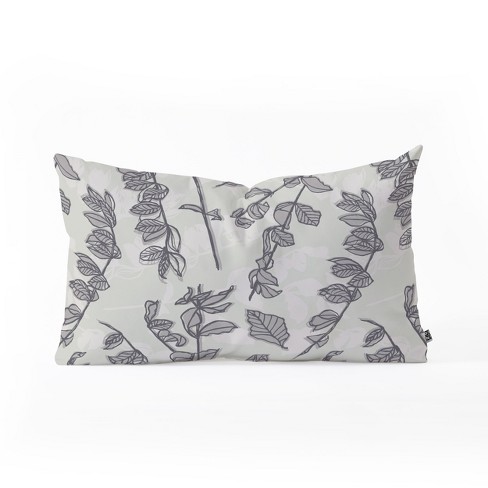 Mareike Boehmer Botanical Lumbar Throw Pillow Gray Deny Designs