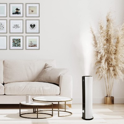 Westinghouse 28-inch Black and White Ultrasonic Tower Humidifier with Essential Oil Diffuser