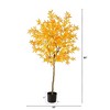 Nearly Natural 5-ft Autumn Maple Artificial Fall Tree - 2 of 4