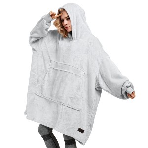 Tirrinia Women's Hoodie Sweatshirt, Casual Pullover Sweater, Soft Comfy Blanket Hoodie Sweatshirt, One Size Fits All, Gift for her - 1 of 4