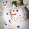 12.5"H & 13.5"H Sullivans Christmas Snowman Figurine Set of 2  White - 2 of 3