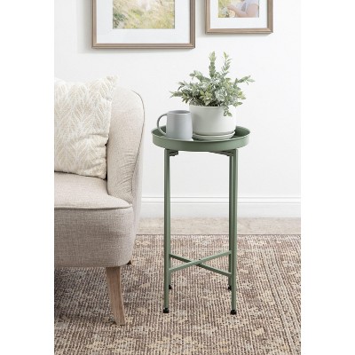 Celia Green Metal Foldable Tray Accent Table