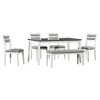 NicBex Dining Table Set for 6 Traditional Style Rectangular Table with 4 Chairs and 1 Bench for Kitchen - 4 of 4