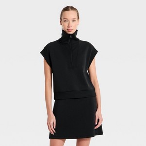 Top deportivo con ribete de canalé y corte elegante para mujer - All In Motion™