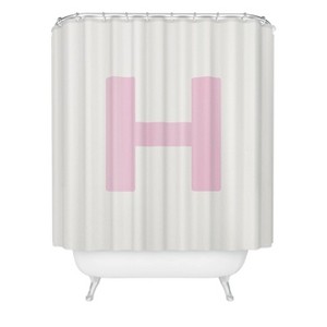 Deny Designs April Lane Art Block Monogram Shower Curtain - 1 of 3