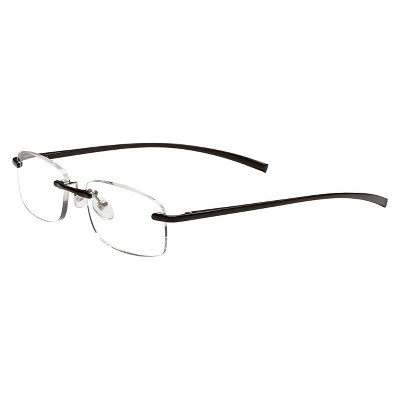 Icu Eyewear Stanford Rimless Black Reading Glasses : Target