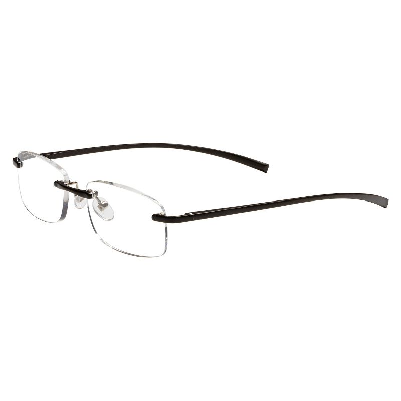 ICU Eyewear Stanford Rimless Black Reading Glasses, 1 of 10