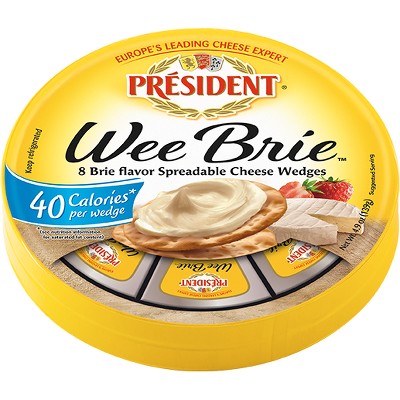 President Wee Brie Cheese - 4.9oz/8ct