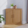 MAYEERTY Modern Solid Wood Double Doors Corner Storage Cabinet Efficient Storage for Home Cornei Libing Room Beige - 3 of 4