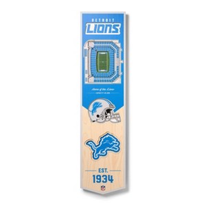 8" x 32" NFL Detroit Lions 3D Stadium Banner - 1 of 4