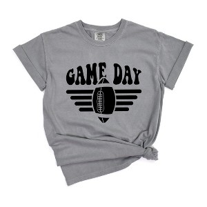Simply Sage Market Women's Football Game Day Stripes Short Sleeve Garment Dyed Tee - 1 of 4
