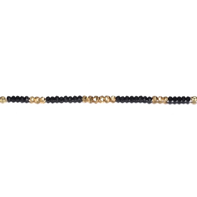 14k Yellow Gold Plated Bracelet with Colored and Gold Plated Mineral Beads in Pattern for Kids, 2 of 3