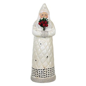 Ganz 11.0 Inch Folkart-Looking Santa Holly Berries Santa Figurines - 1 of 3