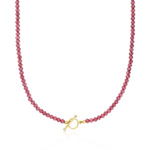 Ross-Simons 60.00 ct. t.w. Garnet Bead Toggle Necklace in 18kt Gold Over Sterling - 1 of 4
