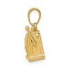 Black Bow Jewelry 14k Yellow Gold 3D Moveable Slot Machine Pendant - 2 of 4