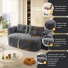 PAGED Foldable Sofa Convertible Sleeper Sofa Bed Deep Seat Sofa Couch with Functional Blanket and 2 Soft Pillows for Living Room - 2 of 4