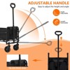 SKONYON Foldable Wagon Cart Collapsible Heavy Duty Cart with Wheels for Outdoor Camping - 4 of 4