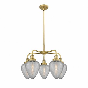 Geneseo - 5 Light Stem Hung Chandelier In Industrial Style-15 Inches Tall and 24 Inches Wide - 1 of 1