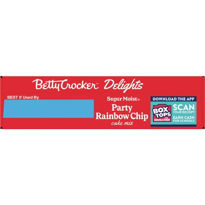 Betty Crocker Delights Rainbow Chip Super Moist Cake Mix - 13.25oz