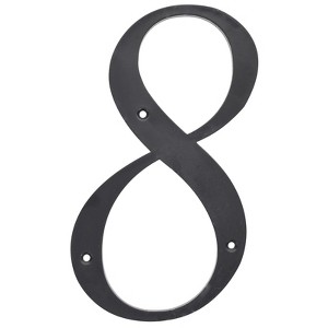 Hillman 6 in. Reflective Black Plastic Nail-On Number 8 1 pc (Case of 3) - 1 of 1