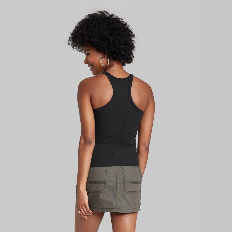 Women's High Neck Ribbed Tank Top - Wild Fable™, 4 of 7