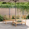 vidaXL 3-Piece Patio Pallet Sofa Set - Solid Acacia Wood Outdoor Modular Lounge Furniture for Garden, Deck, and Patio - 2 of 4