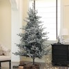 TopComfy Christmas Tree Stand 7.5FT Nordic Pine Snow Flocked Hinged Tree for Festive Home Decor, Green, 55.1"*55.1"*88.6" - 4 of 4