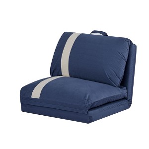 ChicFurnit Sofa 6 Position Adjustable Floor Sofa Bed for Small Room Space Saving, Blue, 28.37"*32.31"*22.85" - 1 of 4