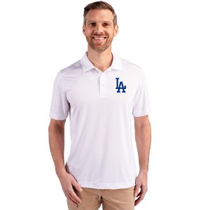 Los Angeles Dodgers Cutter & Buck Prospect Eco Textured Stretch Recycled Mens Big & Tall Polo - 1 of 1